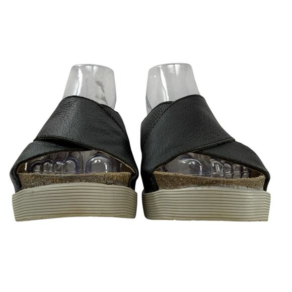 Fly London Wary Wedge Sandals Womens Size 40 US 9 Black Walking Flip Flop Slide - Picture 3 of 12